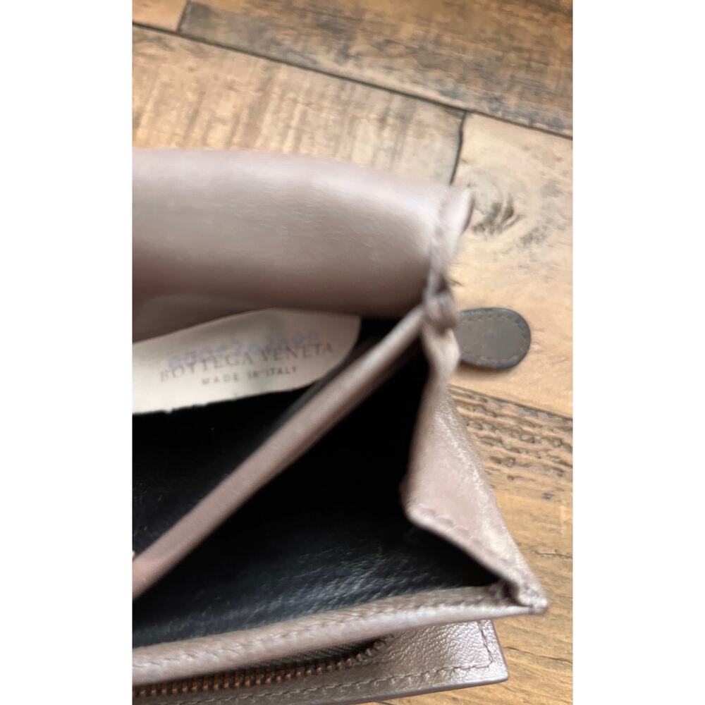 BOTTEGA VENETA Intreacciato Leather Continenta Wallet Brown/Gray W/COA and Box - Picture 5 of 16